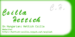 csilla hettich business card